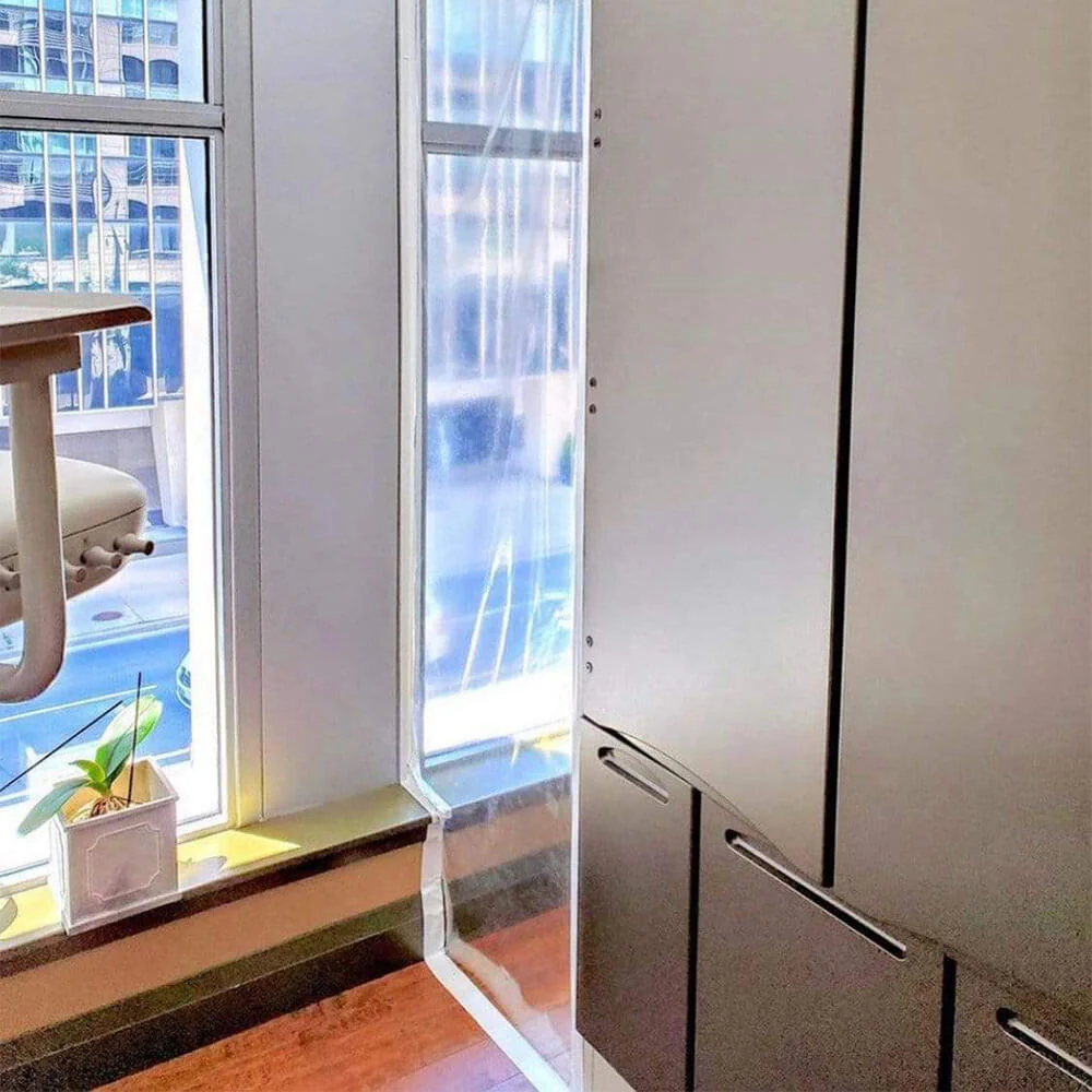 RE-U-ZIP™ Re-useable Dust Barrier Panel, Ultra-Clear & Fire-Rated, 7x12ft (215x365cm) - Image 5